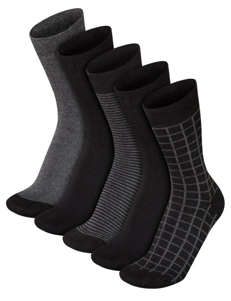 5 Paar oder 10 Paar Herren Socken klassisch für Anzug und Freizeit ohne Gummidruck