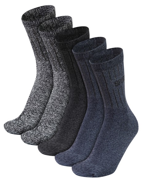 5 Paar Herren Baumwolle Trekkingsocken Sport Wandern Ski mit Elasthan