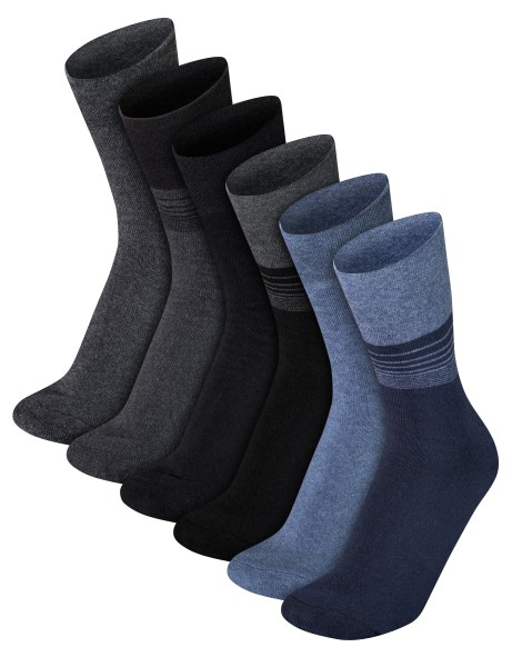 6 Paar oder 12 Paar Herren Thermosocken Ski Winter Vollfrottee in Baumwolle mit Elasthan