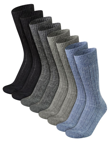 8 Paar Herren Alpaka Wollsocken Ski Winter