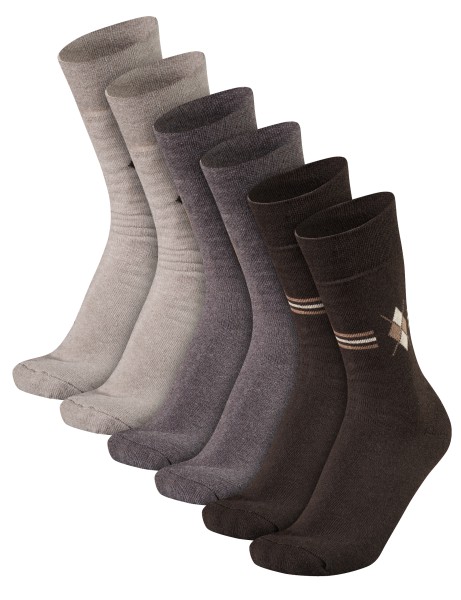 6 Paar HerrenThermosocken Ski Winter Vollfrottee in Baumwolle mit Elasthan