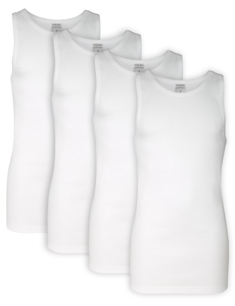 4er/8er Pack Herren Achselhemd weiß Trägershirt Tank Top Unterhemd Feinripp Baumwolle