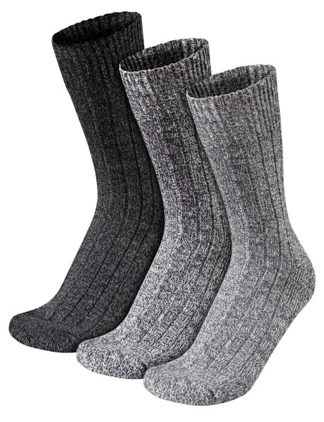 Herren Norweger Wollsocken 3 Paar warme Stricksocken